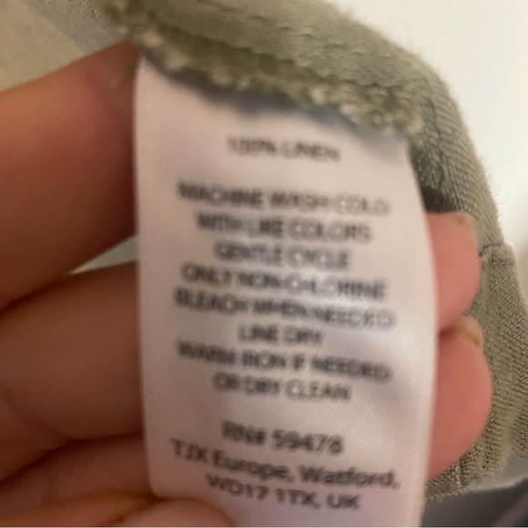 Cynthia Rowley Womens Size Large Army Green 100% Linen Drawstring Waist Jacket - Picture 10 of 16